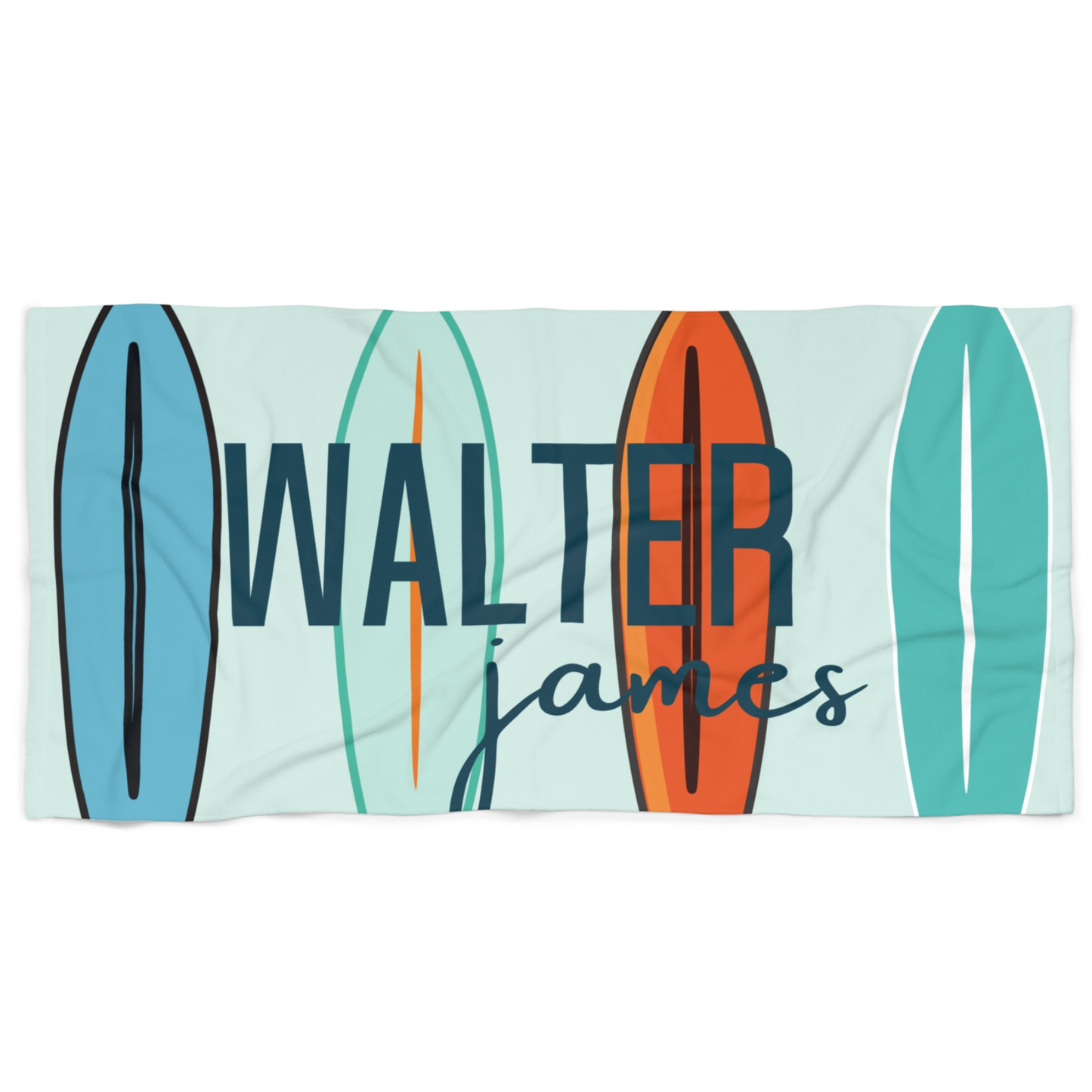 Personalized Surfboard Beach Towel