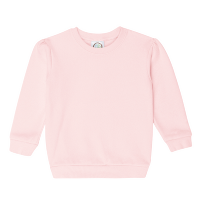 LOVED Botanic Embroidered Girls' Puff Sleeve Sweatshirt