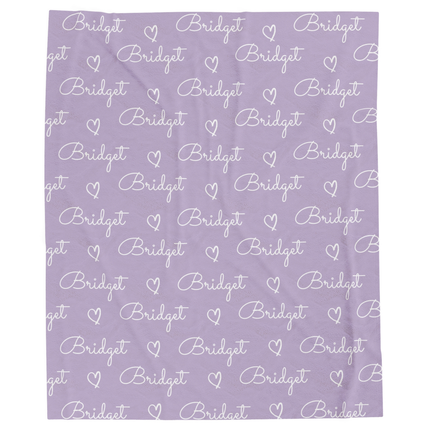 Solid Color with Hearts Personalized Minky Blanket