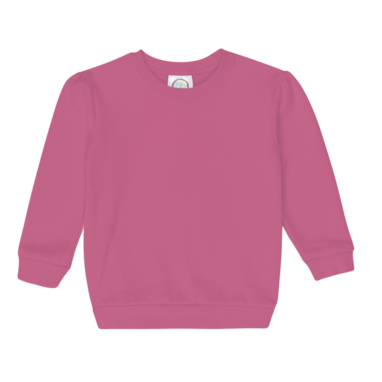 LOVED Botanic Embroidered Girls' Puff Sleeve Sweatshirt