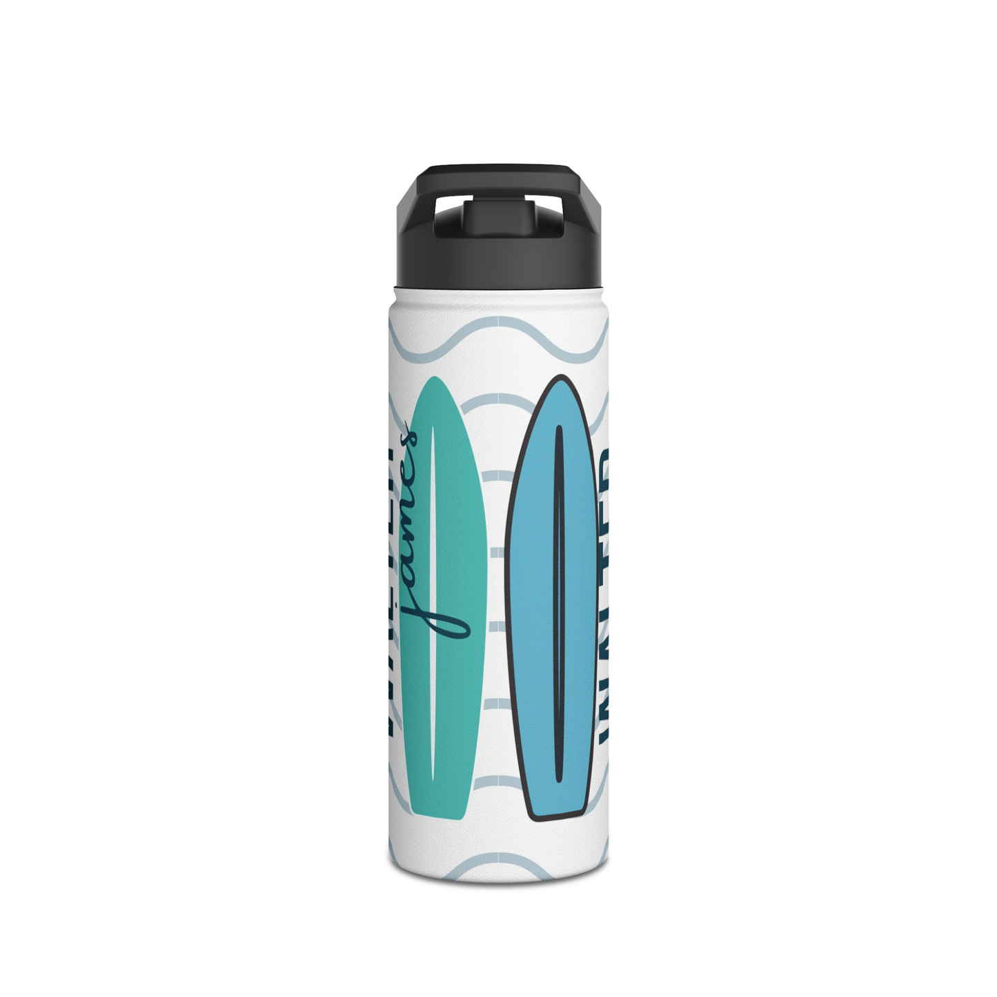 Surfboard Personalized Kids Water Bottle