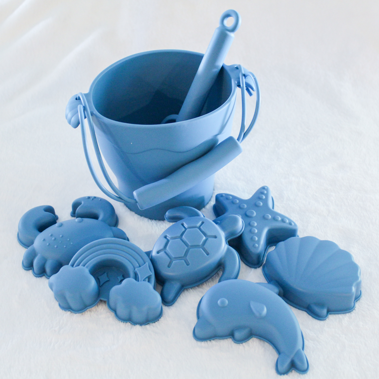 Personalized Silicone Beach Bucket Toy Set