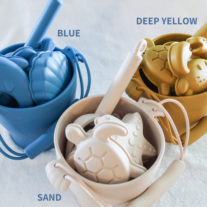 Personalized Silicone Beach Bucket Toy Set