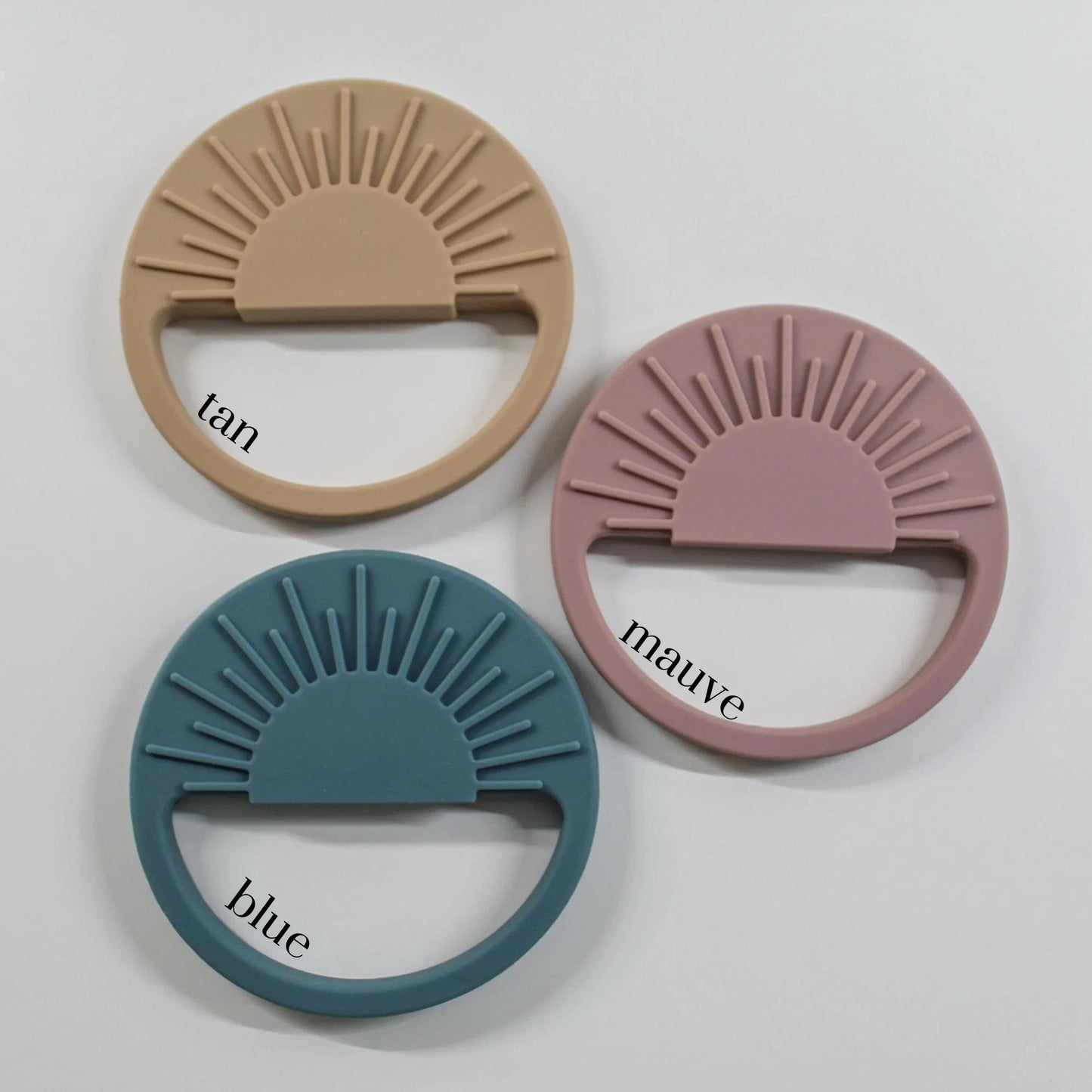 Engraved Boho Sunburst Silicone Baby Teether